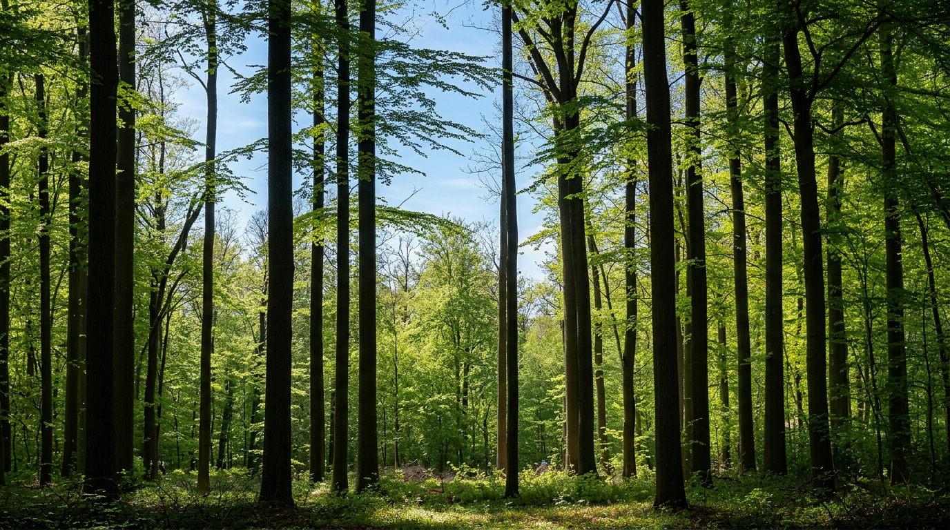 Lichtstrahlen im Wald